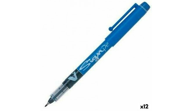 Šķidrās tintes pildspalva Pilot V Sign Pen Zils 0,6 mm (12 gb.)