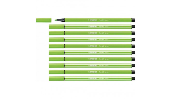 Felt-tip pens Stabilo Pen 68 Fluorescent Green (10 Pieces)