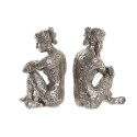 Dekoratiivkuju DKD Home Decor 17 x 15 x 26 cm Daam Hõbedane (3 Ühikut)