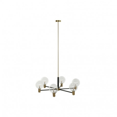 Ceiling Light DKD Home Decor 83 x 83 x 128 cm Crystal Black Golden Metal 9 W