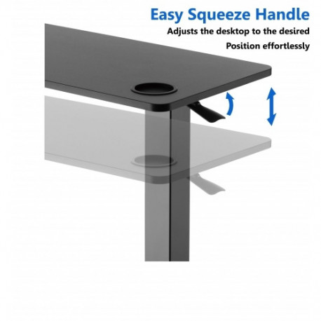 Adjustable Height Table Up Up Forseti Black