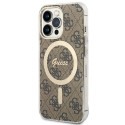 Set Guess GUBPP13LH4EACSW Case+ Charger iPhone 13 Pro brown/brown hard case 4G Print MagSafe