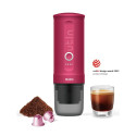 OUTIN NANO portable espresso coffee machine, crimson red