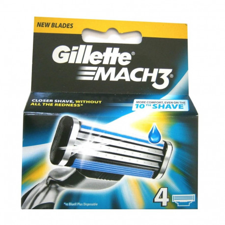 Gillette varuterad Mach3 4tk