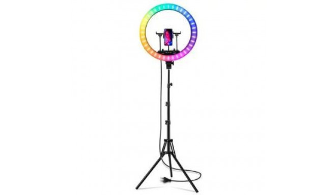 Visional RL018-RGB LED ring light 50W 5500Lm 480+64(RGB)LED diam.44.5cm floor stand 200cm 3x phone h