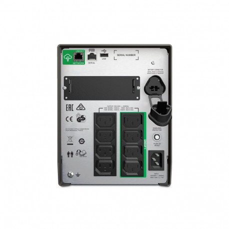 APC Smart-UPS SMT1500IC UPS AC 220/230/240V 1000Watt 1500VA RS-232 USB output connectors 8 Black wit