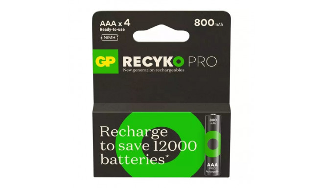 GP R03 AAA ReCyko PRO 800mAh baterijos 4 vnt. (nauja pakuotė)