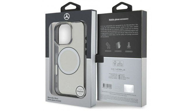 Mercedes MEHMP16L23HUOKC iPhone 16 Pro 6.3" läbipaistev kõvakorpus trükitud MagSafe logoga