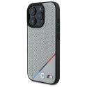 BMW BMHMP16X23PUPDG iPhone 16 Pro Max 6.9" gray/gray hardcase M Perforated Tricolor Line MagSafe