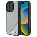 BMW BMHMP16X23PUPDG iPhone 16 Pro Max 6.9" gray/gray hardcase M Perforated Tricolor Line MagSafe