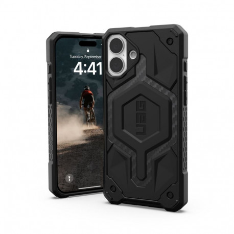 Kaitseümbris Monarch Pro, Apple iPhone 16 Plus, carbon fiber, MagSafe, Urban Armor Gear (UAG)