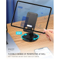 Jellico PH27 Smarthone & Tablet PC Desk Holder Stand (13.8x9.8cm) Folding / 360 rotation Black