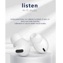 Jellico X12 In-Ear Music and Calls Headset USB-C (Type-C) 1.2m Cable with Microphone and Remote Whit