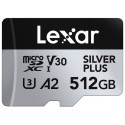 LEXAR MICROSDXC PROFESSIONAL SILVER PLUS UHS-I/U3/A2/4K R205/W150 (V30) 512GB