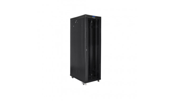 RACK CABINET 19" FREE-STANDING 42U/600X1200 (FLAT PACK) WITH GLASS DOOR LCD BLACK LANBERG