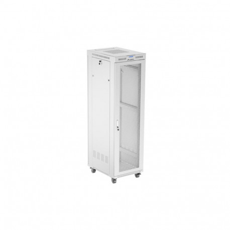 RACK CABINET 19" FREE-STANDING 42U/600X800 (FLAT PACK) WITH MESH DOOR LCD GREY LANBERG