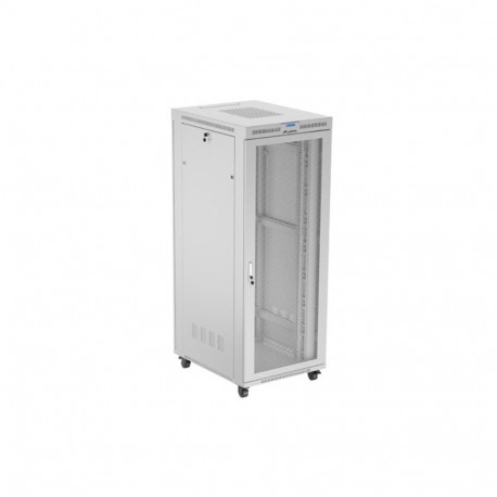 RACK CABINET 19" FREE-STANDING 42U/800X1000 (FLAT PACK) WITH MESH DOOR LCD GREY LANBERG
