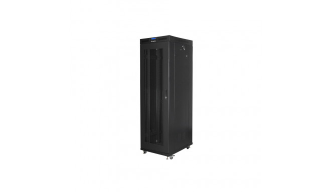 RACK CABINET 19" FREE-STANDING 42U/800X800 (FLAT PACK) WITH MESH DOOR LCD BLACK LANBERG