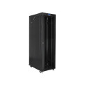 RACK CABINET 19" FREE-STANDING 42U/600X1200 (FLAT PACK) WITH GLASS DOOR LCD BLACK LANBERG