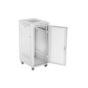 RACK CABINET 19" FREE-STANDING 27U/600X800 (FLAT PACK) WITH MESH DOOR LCD GREY LANBERG