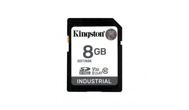 KINGSTON 8GB SDHC Industrial -40C kuni 85C C10 UHS-I U3 V30 A1 pSLC