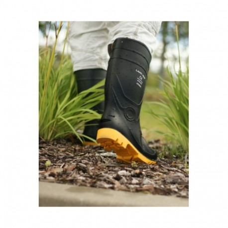 meeste must-kollased kõrged PVC kalossid, O4 FO, "39", CE, lahti