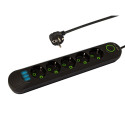 98-227# Võrgu pikendusjuhe ps-530 5-pesa 3xusb 3m must 2x1mm