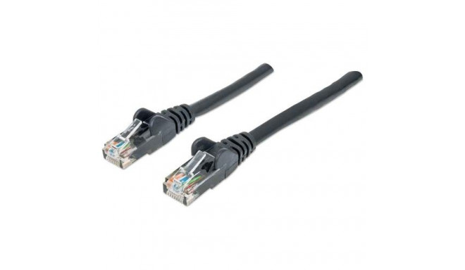 Intellinet Network Patch Cable, Cat6, 3m, Black, CCA, U/UTP, PVC, RJ45, Gold Plated Contacts, Snagle