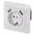 SOCKET WITH USB 2,1 A MAX.