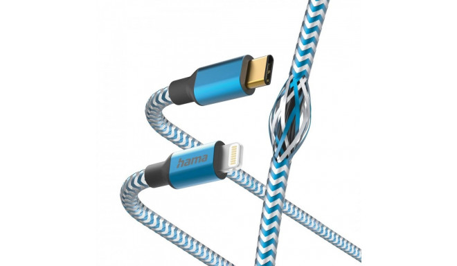 Cable USB reflective c-ltg blue
