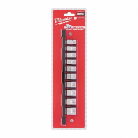 MILWAUKEE socket set 10 pcs. 3/8" metric