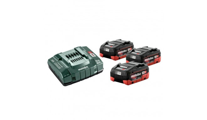 METABO. AKU 18V 5.5Ah LIHD x3+LAADIJA ASC 145