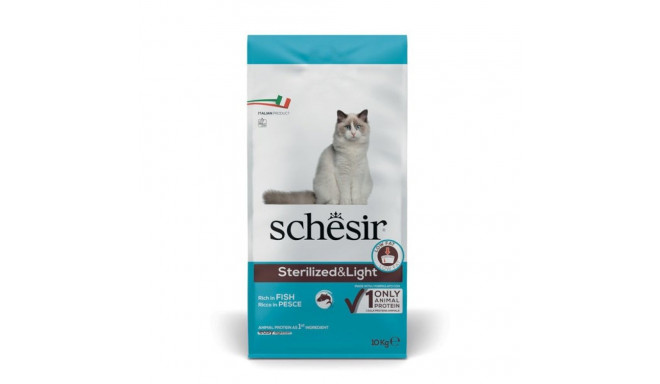 SCHESIR Adult Sterilized & Light rikkalik kalaga kuiv kassitoit 10kg