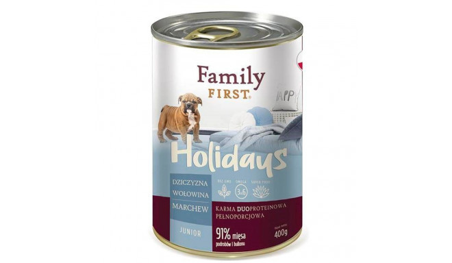 FAMILY FIRST Holidays Junior Venison, beef, and carrots - Wet dog food - 400 g