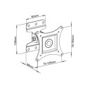 Techly 13-30" Wall Bracket for LED LCD TV Full Motion" ICA-LCD 201BK