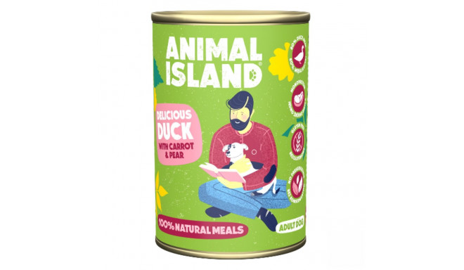 ANIMAL ISLAND Duck with millet and carrots - wet dog food - 400 g