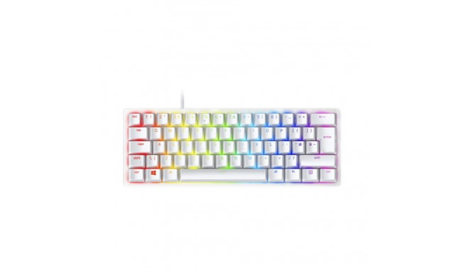 Razer optiline mänguriklaviatuur Huntsman Mini 60% RGB LED-valgustus, RU, juhtmega, Mercury, punane 