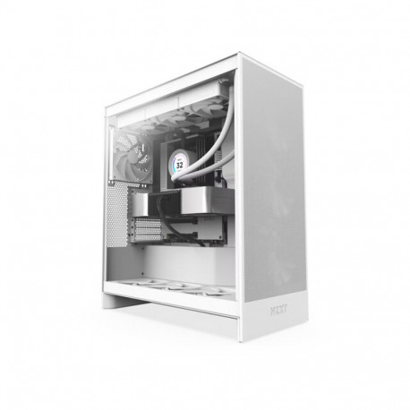 NZXT arvutikorpus H7 FLOW (2024) midi-torn aknaga, valge