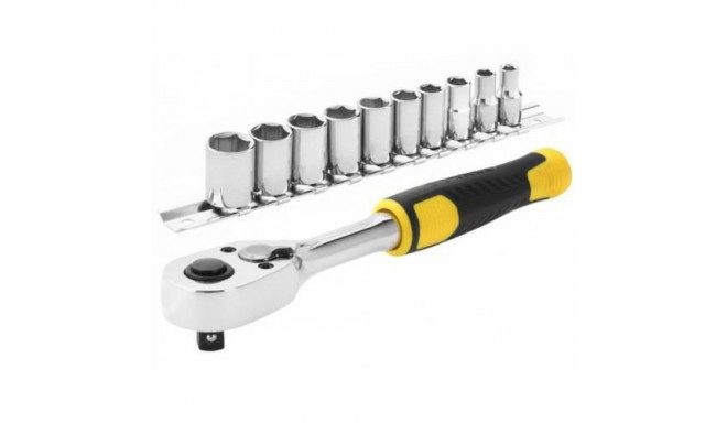 1/2" ratchet set and accessories 11 pcs.