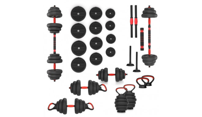 6IN1 HMS SGN120 WEIGHT SET (BARBELL, DUMBBELL AND KETTLEBELL) 20KG