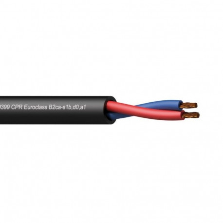 PROCAB kõlarikaabel CLS225-B2CA/3 2 x 2.5mm2 13 AWG EN50399 CPR Euroclass B2ca-s1b,d0,a1 100m puidus