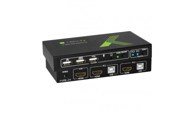 Techly 2x1 USB HDMI 4Kx2K IDATA KVM-HDMI2U KVM switch Black