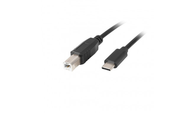 USB-C(M)->USB-B(M) 2.0 CABLE 3M BLACK FERRITE LANBERG