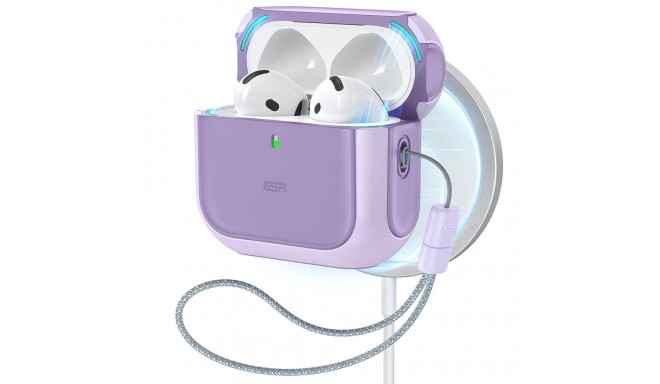 ESR Orbit Halolock MagSafe case for Apple AirPods 4 - purple