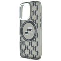 Karl Lagerfeld IML Monogram Karl & Choupette Head MagSafe iPhone 16 Pro Case - Black