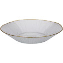 BOWL GLASS DIA 30CM GOLDEN RIM