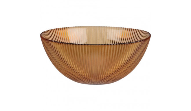 BOWL GLASS DIA 15CM AMBER