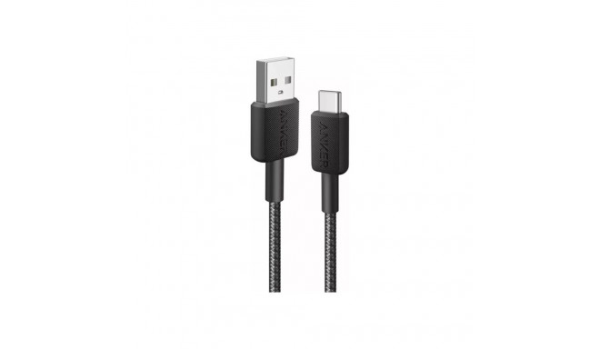 Anker 322 Nailonkaabel, Must | A81H6G11 | USB-A to USB-C