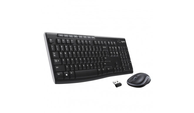 Logitech MK270 juhtmevaba komplekt klaviatuur + hiir, US Int, must