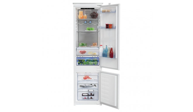 BEKO Refrigerator BCNA306E5ZSN Built In, 193.5cm, Energy class D, HarvestFresh, Neo Frost, Metal Wal